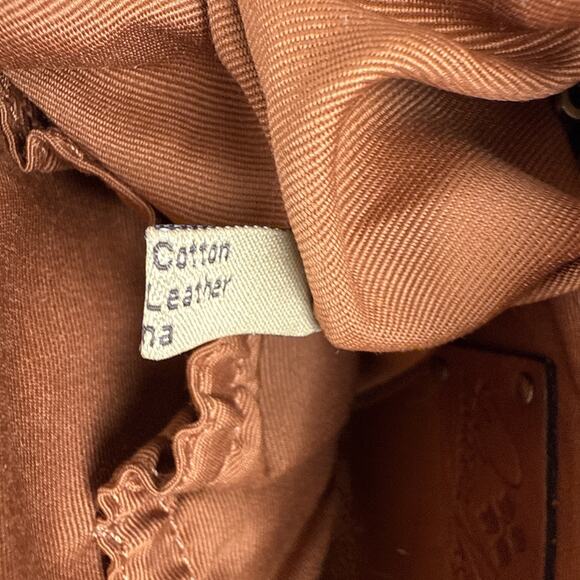 Patricia Nash Laureana Frame Satchel Yellow Woven Scallop Raffia Straw Crossbody - Picture 11 of 11